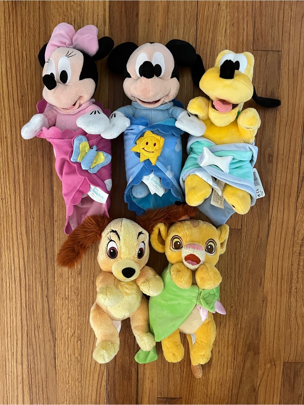 Disney babies stuffies lot plush toys Minnie Mickey Pluto Disney parks store
